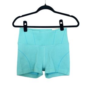 Aerie Aqua Ribbed Biker Shorts